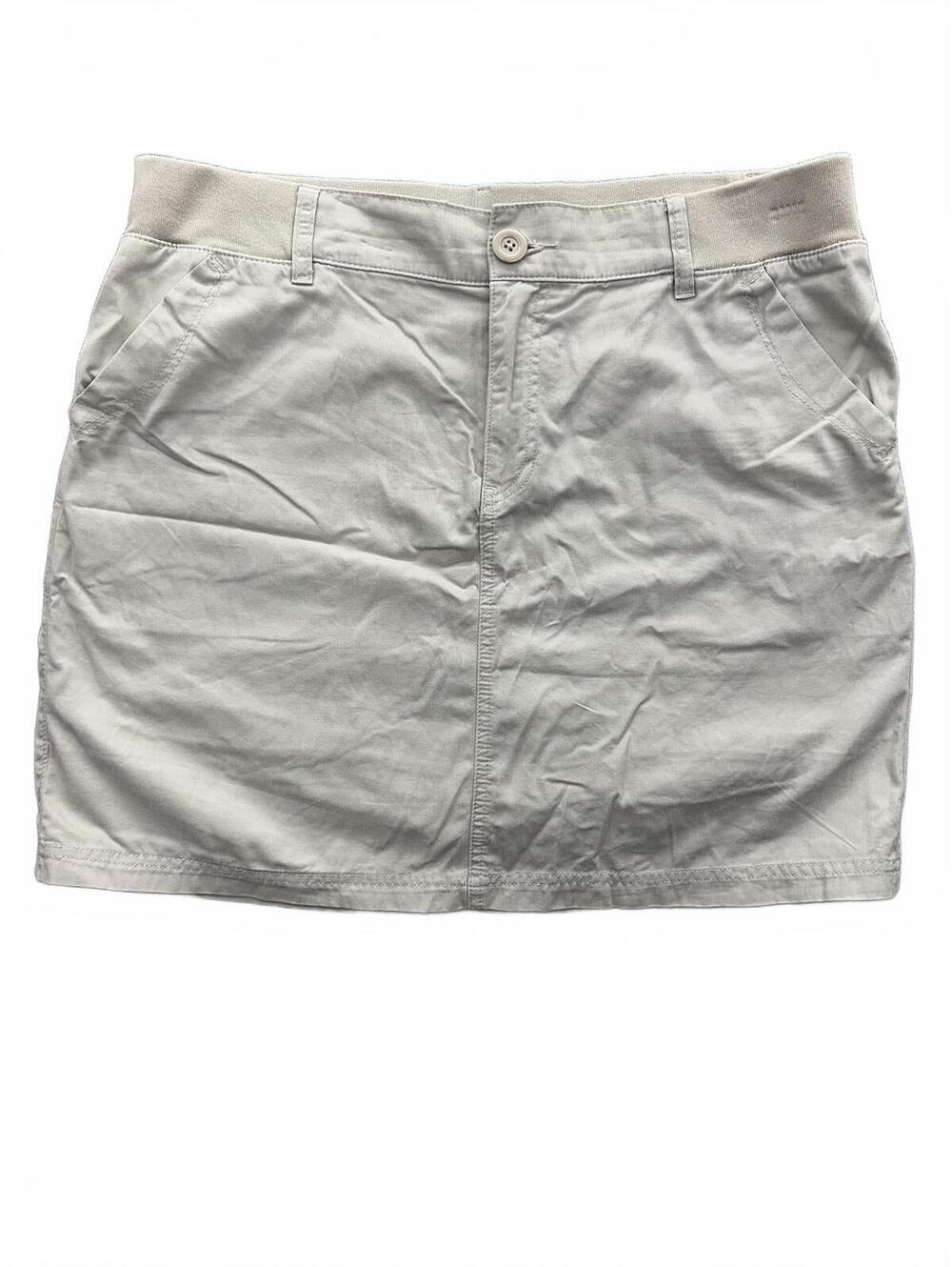 Christopher & Banks Cream Skort Casual Minimalist